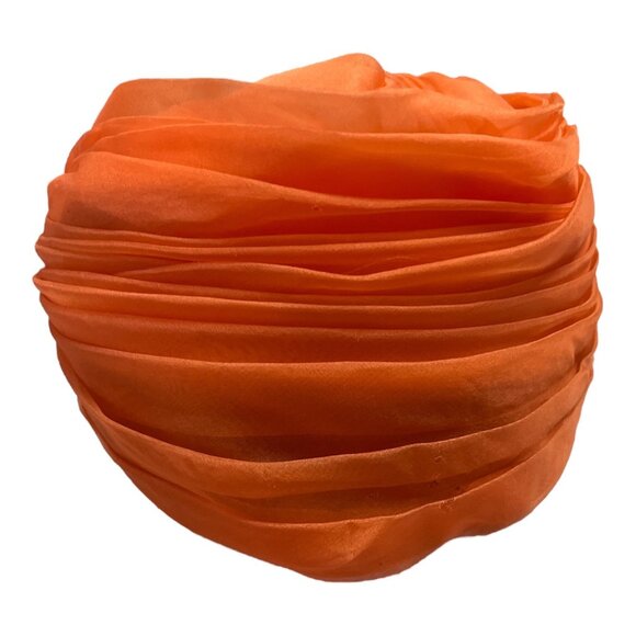 Vintage 1950s Mr. John Boutique Orange Chiffon Turban – Designer to the Stars